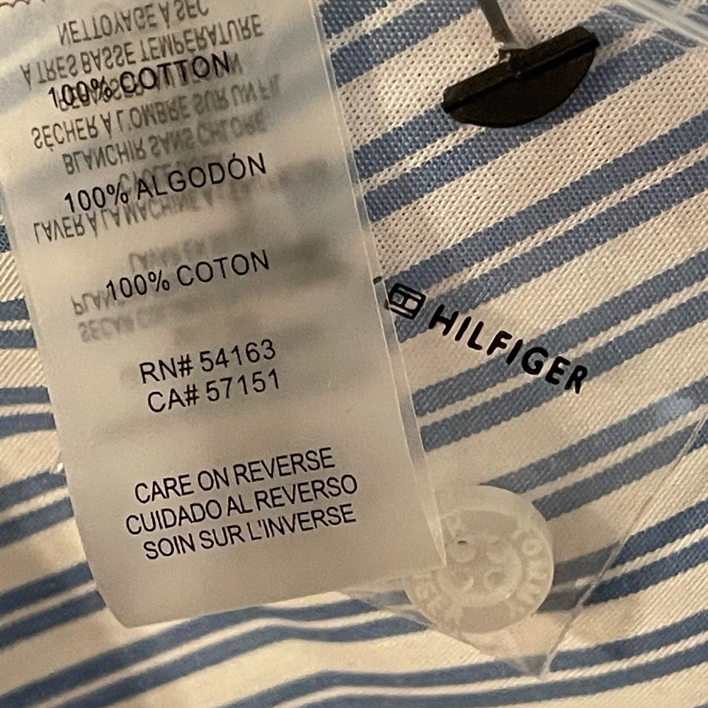 NWT Tommy Hilfiger Blue & White Striped Shirt Dress - Picture 14 of 15